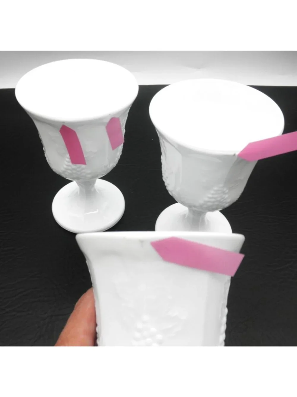 Harvest Milk Glass by Colony Pattern COLHAR 8 oz. Water Goblets Set of 8